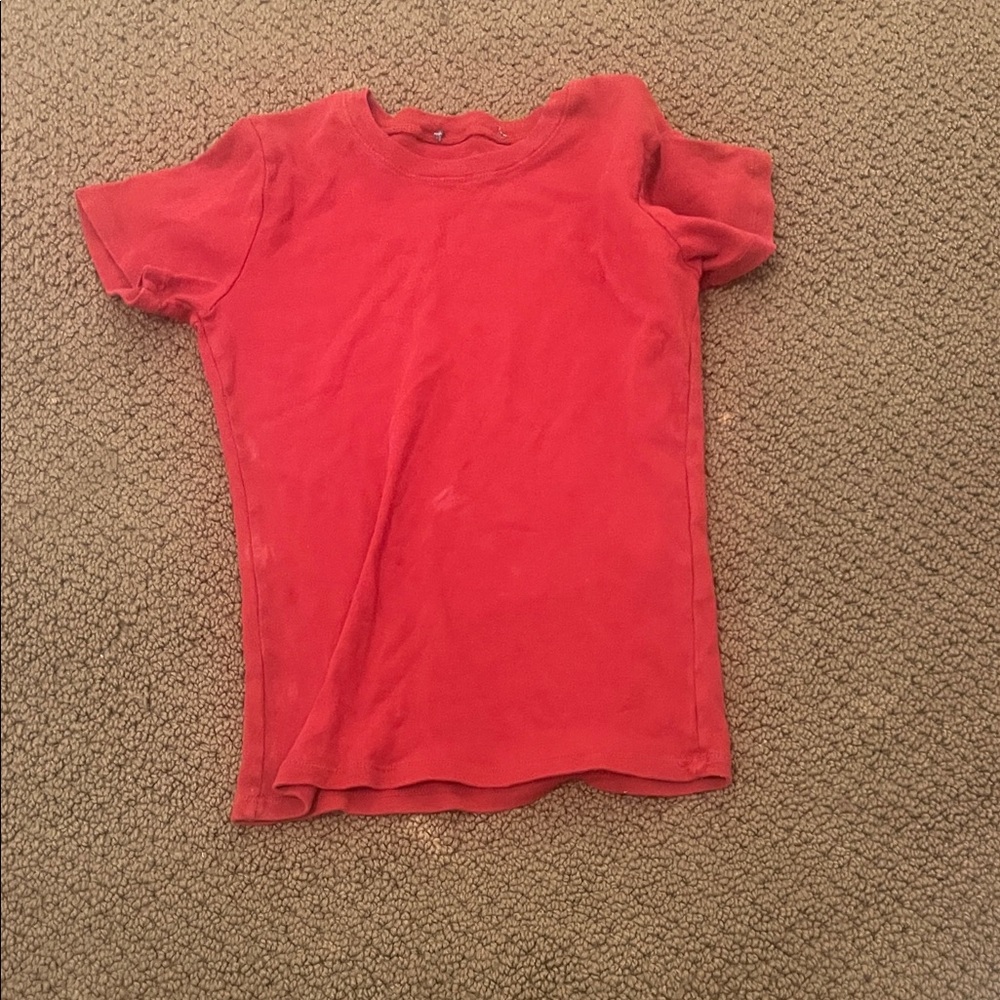 red brandy melville shirt. good condition just some easy stains